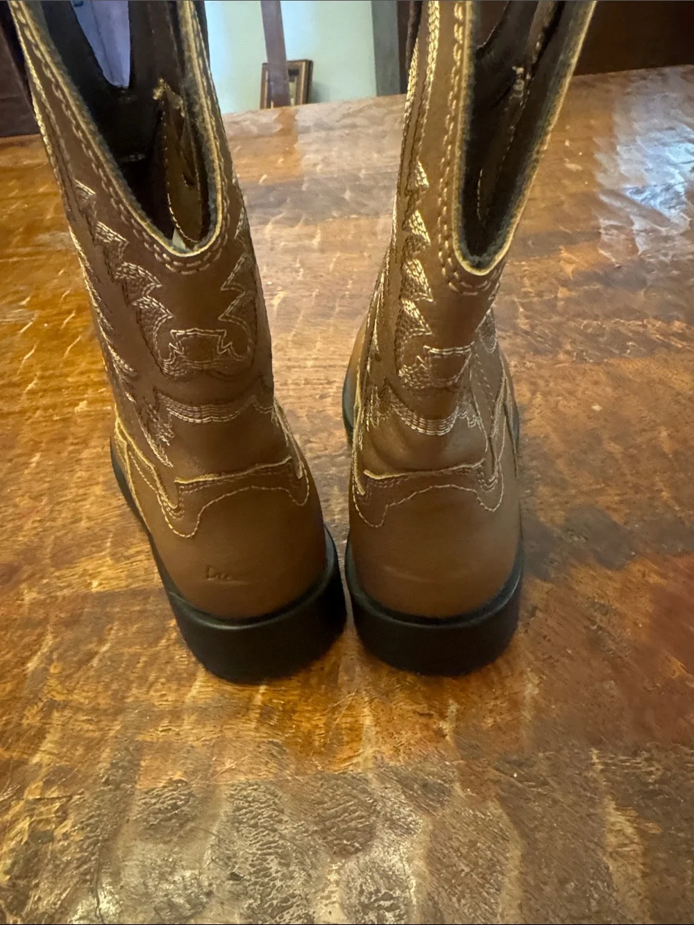 Dream Pairs Brown Kids Cowboy Boots